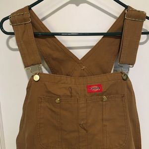 Dickies duck bib overalls, mens 38x32